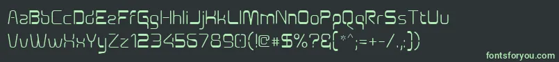 Fonte Aunchanted – fontes verdes em um fundo preto