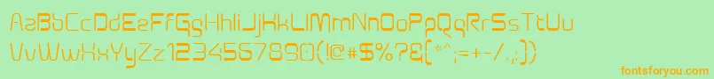 Aunchanted Font – Orange Fonts on Green Background
