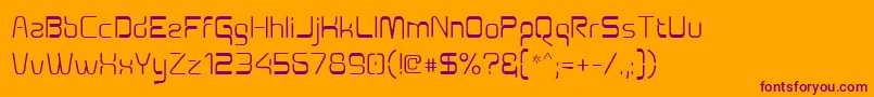 Aunchanted Font – Purple Fonts on Orange Background