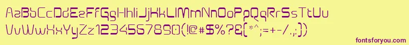Aunchanted Font – Purple Fonts on Yellow Background