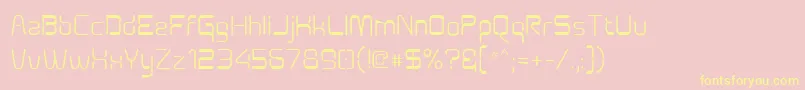 Aunchanted Font – Yellow Fonts on Pink Background
