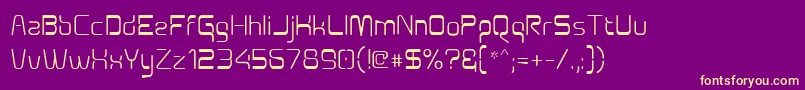 Aunchanted Font – Yellow Fonts on Purple Background