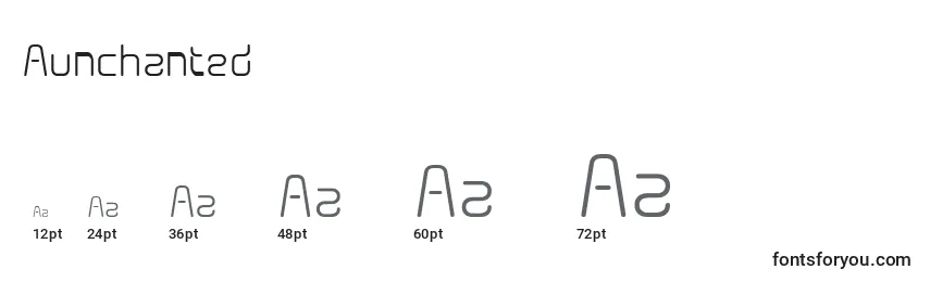 Aunchanted Font Sizes