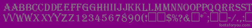 Шрифт GazettecapssskRegular – серые шрифты на фиолетовом фоне