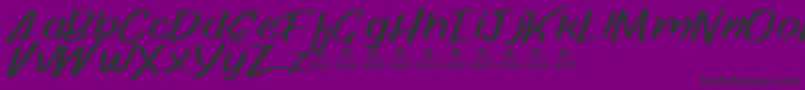 PaperRibPersonalUse-Schriftart – Schwarze Schriften auf violettem Hintergrund