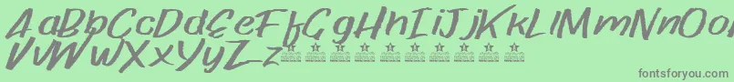 PaperRibPersonalUse Font – Gray Fonts on Green Background