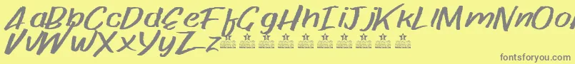 PaperRibPersonalUse Font – Gray Fonts on Yellow Background