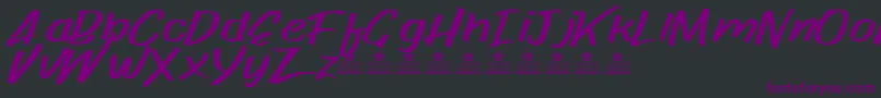 fuente PaperRibPersonalUse – Fuentes Moradas Sobre Fondo Negro