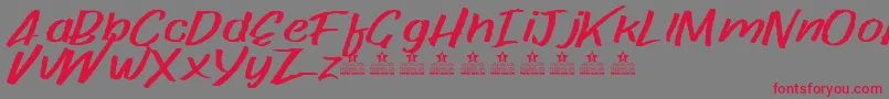 PaperRibPersonalUse Font – Red Fonts on Gray Background