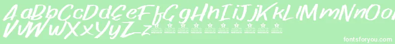 PaperRibPersonalUse Font – White Fonts on Green Background