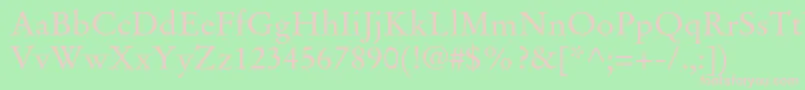 StempelgaramondltstdRoman Font – Pink Fonts on Green Background