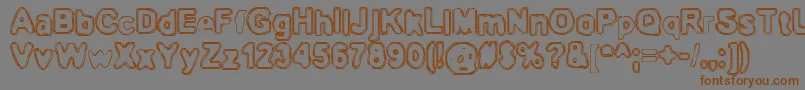 BnOuterline Font – Brown Fonts on Gray Background