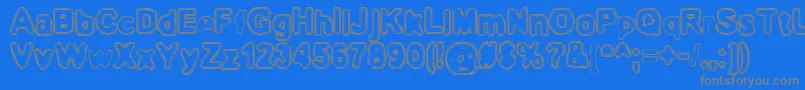 BnOuterline Font – Gray Fonts on Blue Background