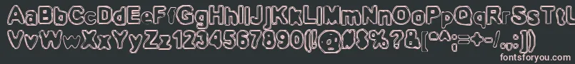 BnOuterline Font – Pink Fonts on Black Background