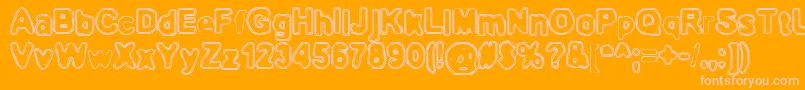 Fonte BnOuterline – fontes rosa em um fundo laranja