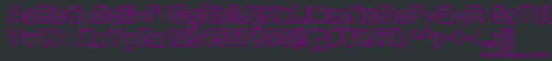 BnOuterline Font – Purple Fonts on Black Background
