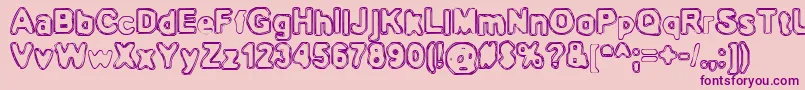 BnOuterline Font – Purple Fonts on Pink Background