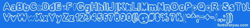 BnOuterline Font – White Fonts on Blue Background