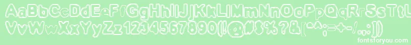 BnOuterline Font – White Fonts on Green Background