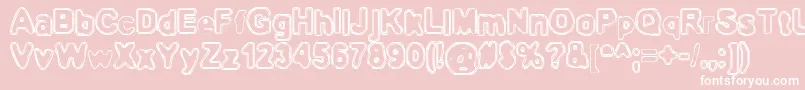 BnOuterline Font – White Fonts on Pink Background