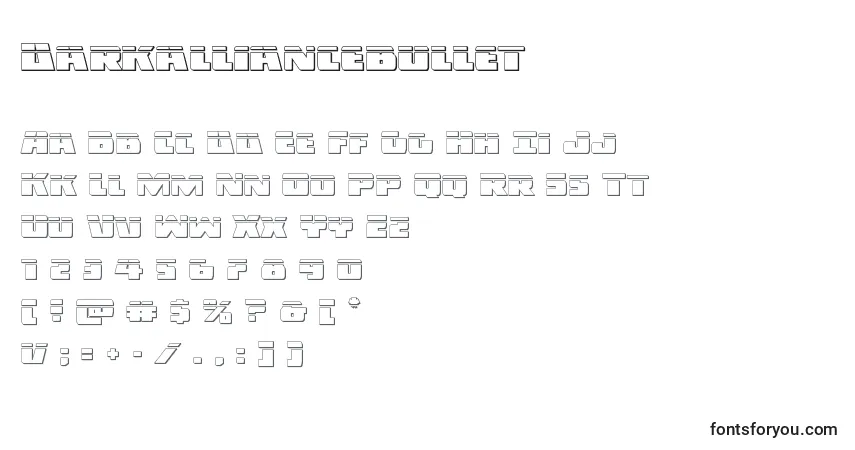 Darkalliancebullet Font – alphabet, numbers, special characters
