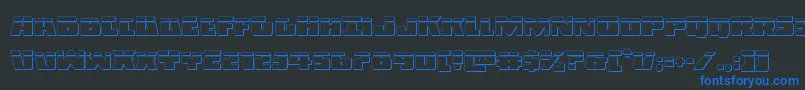 Darkalliancebullet Font – Blue Fonts on Black Background