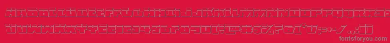 Fonte Darkalliancebullet – fontes cinzas em um fundo vermelho