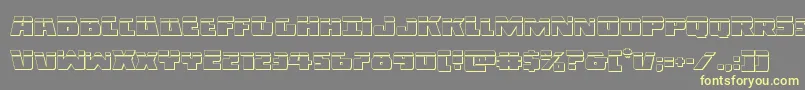 Fonte Darkalliancebullet – fontes amarelas em um fundo cinza