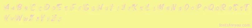 Więcej informacji o czcionce LmsColorKidsOutlined Czcionka LmsColorKidsOutlined – różowe czcionki na żółtym tle