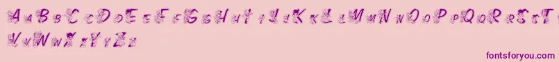 fuente LmsColorKidsOutlined – Fuentes Moradas Sobre Fondo Rosa