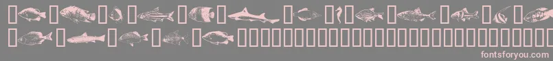 FishyprintTwoAoe Font – Pink Fonts on Gray Background