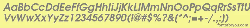 フォントTexgyreadventorBolditalic – 黄色の背景に灰色の文字