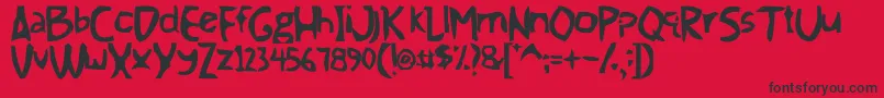 Themoment Font – Black Fonts on Red Background