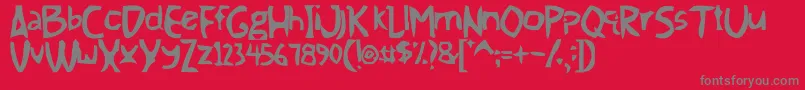 Themoment Font – Gray Fonts on Red Background