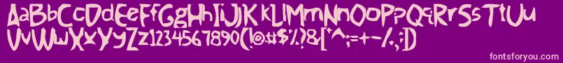 Themoment Font – Pink Fonts on Purple Background