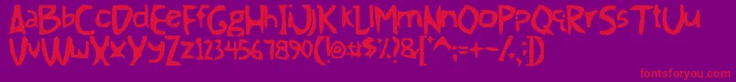 Themoment Font – Red Fonts on Purple Background