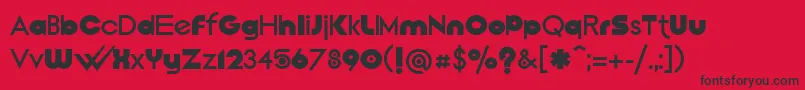 Pdw Font – Black Fonts on Red Background