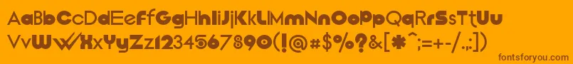 Pdw Font – Brown Fonts on Orange Background