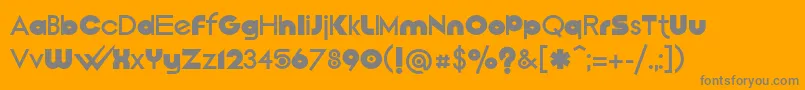 Pdw-Schriftart – Graue Schriften auf orangefarbenem Hintergrund