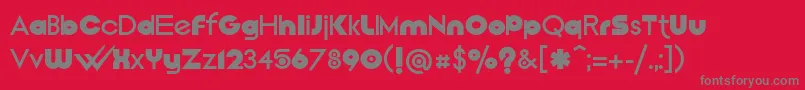 Pdw Font – Gray Fonts on Red Background