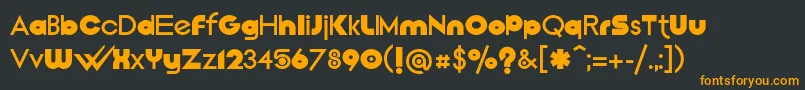 Pdw Font – Orange Fonts on Black Background
