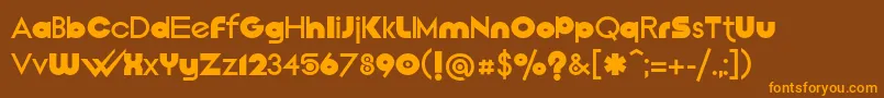 fuente Pdw – Fuentes Naranjas Sobre Fondo Marrón
