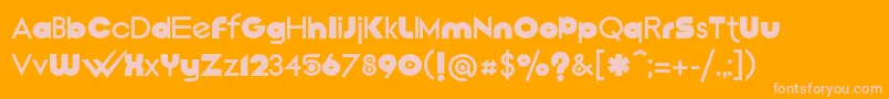 Шрифт Pdw – розовые шрифты на оранжевом фоне