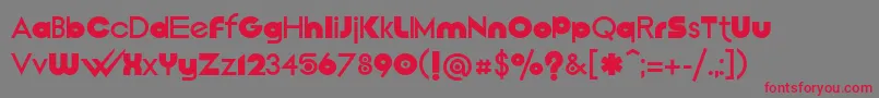 Pdw Font – Red Fonts on Gray Background