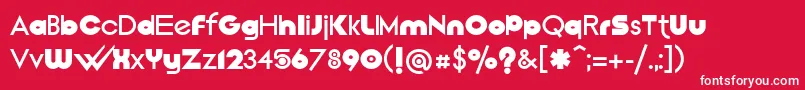 Pdw Font – White Fonts on Red Background