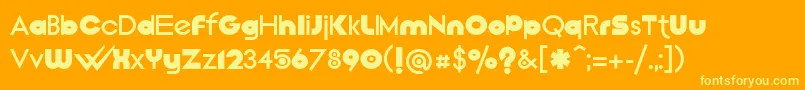 Pdw-fontti – keltaiset fontit oranssilla taustalla