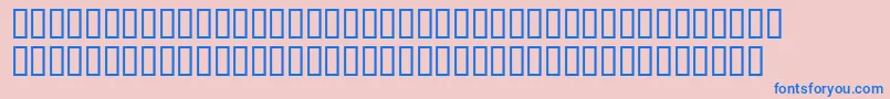 P22HopperSketches-Schriftart – Blaue Schriften auf rosa Hintergrund
