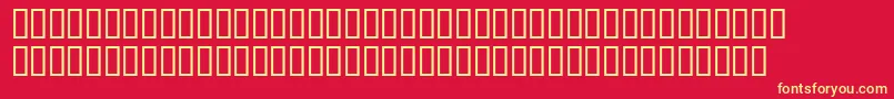 P22HopperSketches Font – Yellow Fonts on Red Background