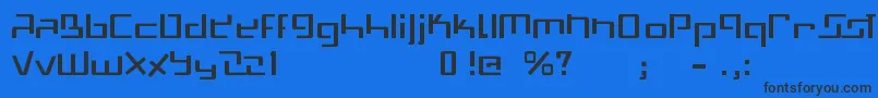 Шрифт Swissmad – чёрные шрифты на синем фоне