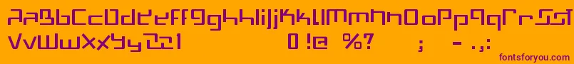 Swissmad Font – Purple Fonts on Orange Background